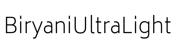 Biryani UltraLight  Fuentes Gratis Descargar