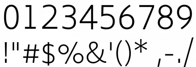 Biryani UltraLight Font OTHER CHARS