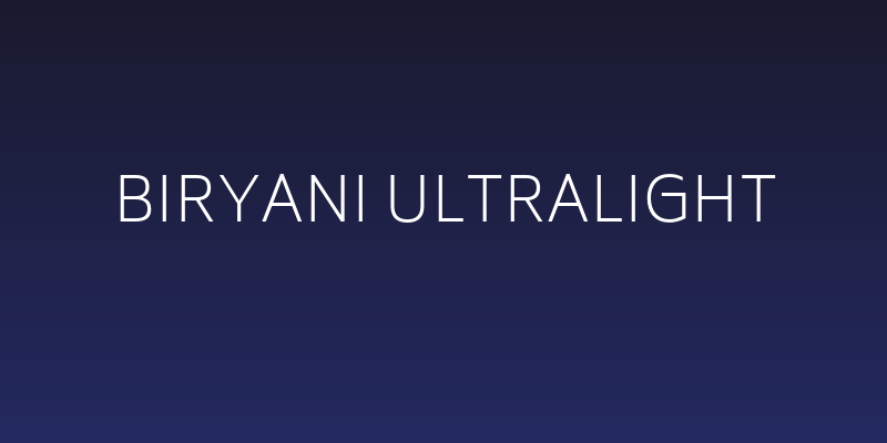 Biryani UltraLight Social Header