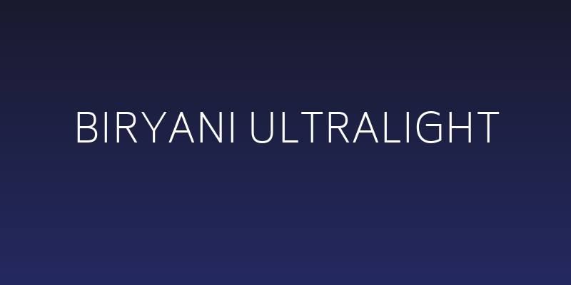 Biryani UltraLight Social Header