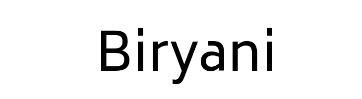 Biryani Font