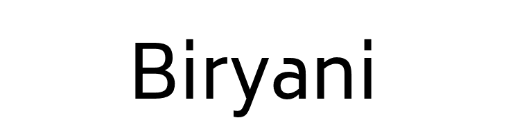 Biryani  font caratteri gratis