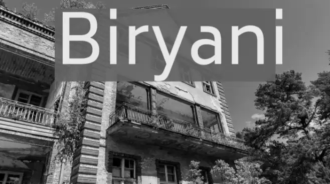 Biryani Font examples