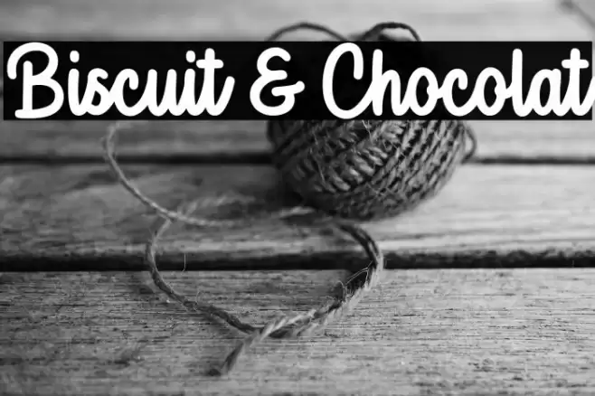 Biscuit & Chocolat Font examples