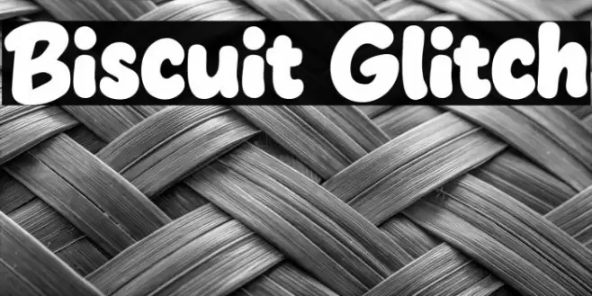 Biscuit Glitch Шрифта examples