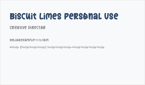 Biscuit Limes Personal Use Business Card