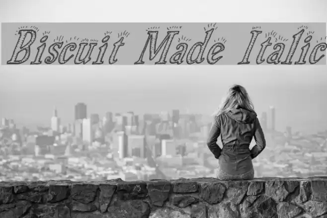 Biscuit Made Italic Font examples