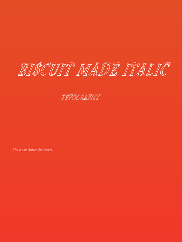 Biscuit Made Italic Poster