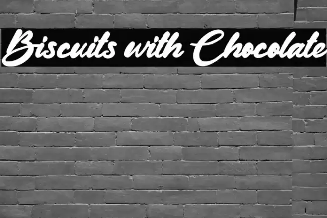 Biscuits with Chocolate Font examples
