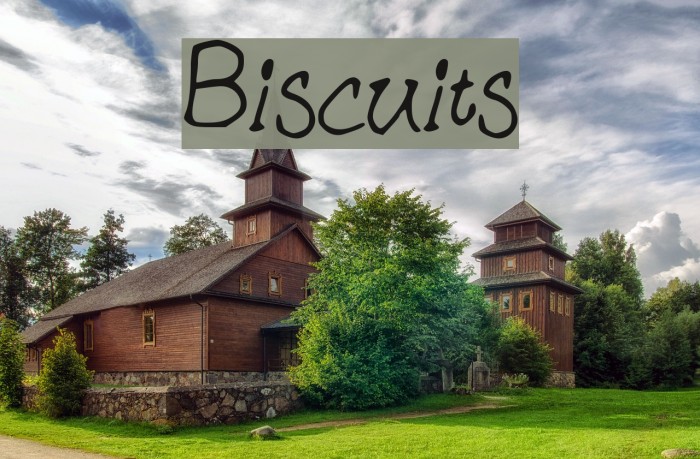 Biscuits Font examples