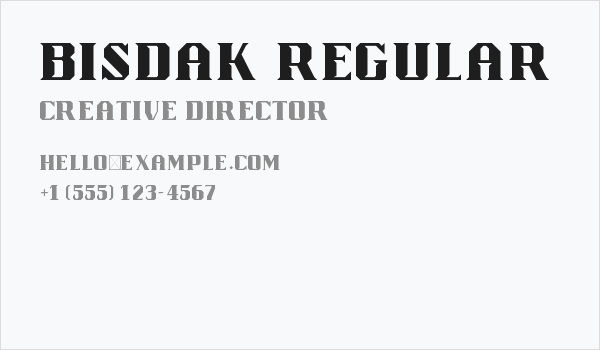 Bisdak Regular Business Card