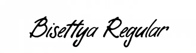 Bisettya Regular  Скачать бесплатные шрифты