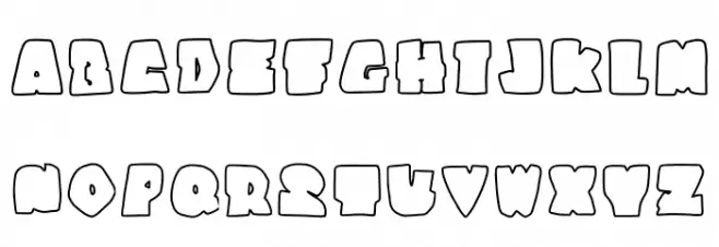 Bisho Graffiti Stone Regular 字体 大写