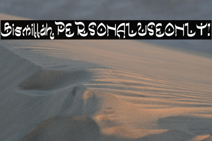 Bismillah PERSONAL USE ONLY! Example 1