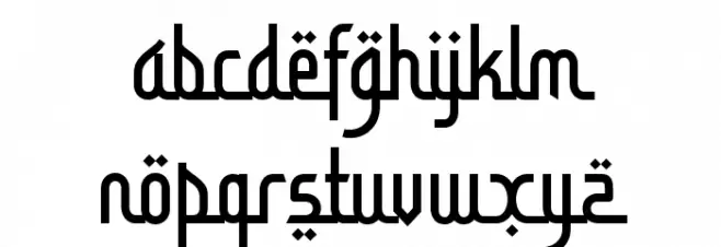 BismillahScript Schriftart Kleinbuchstaben