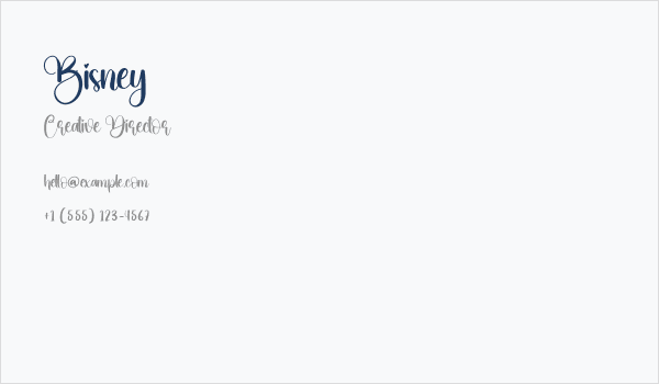 Bisney Business Card