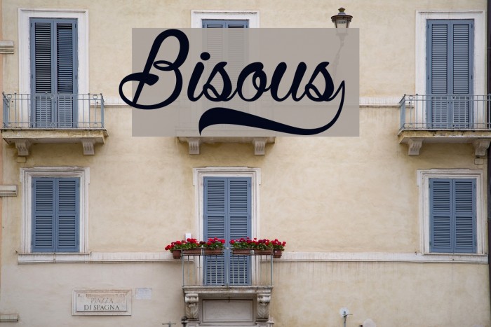 Bisous£ Font examples
