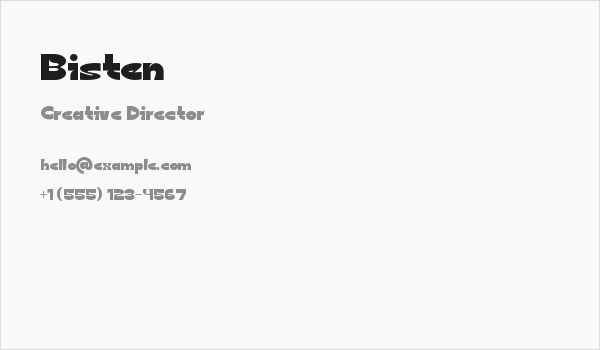Bisten Business Card