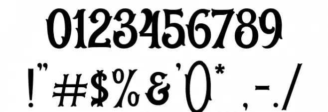 BisternDemo Font OTHER CHARS