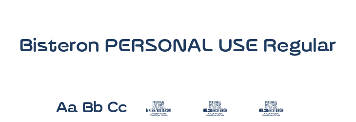 Bisteron PERSONAL USE Regular Font Preview