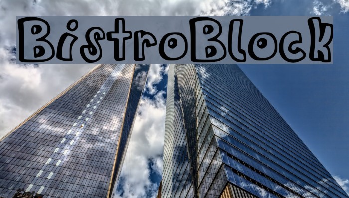 BistroBlock Font examples