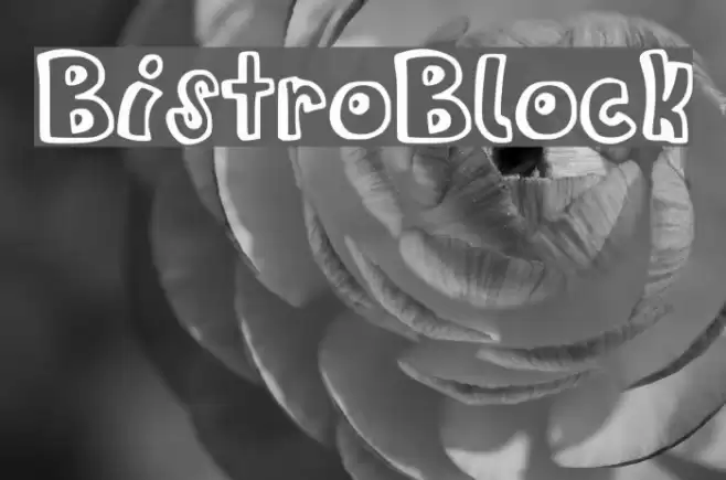 BistroBlock Font examples