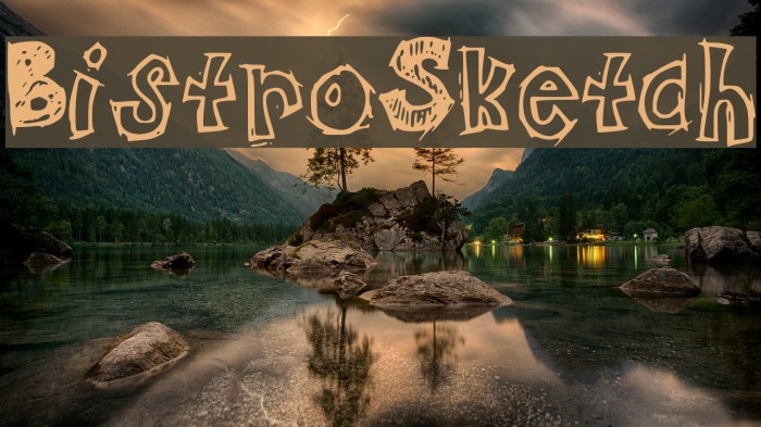 BistroSketch Font examples