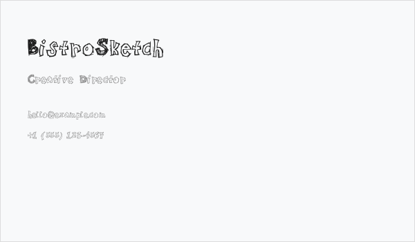 BistroSketch Business Card