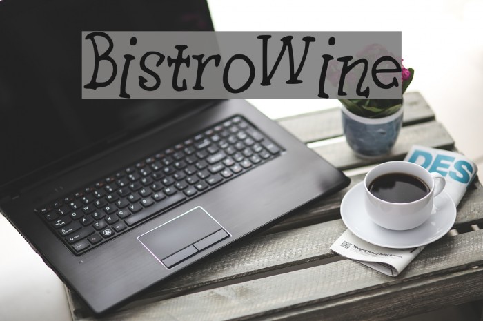 BistroWine Font examples