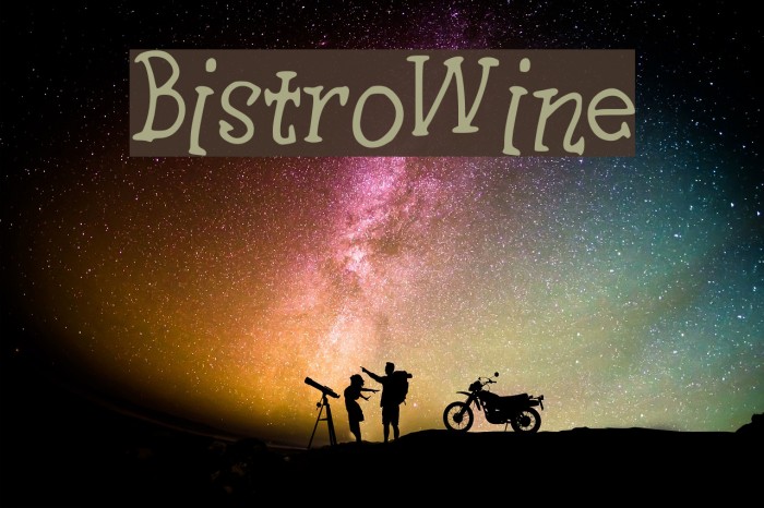 BistroWine Font examples