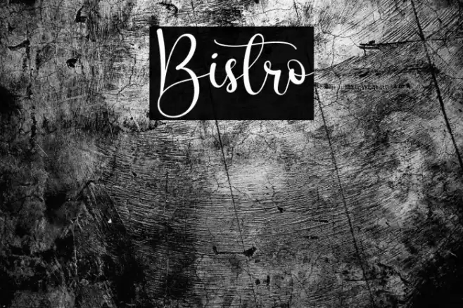 Bistro Font examples