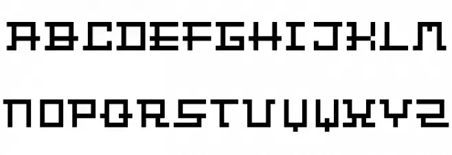 Bit Chips Regular Font Litere mari