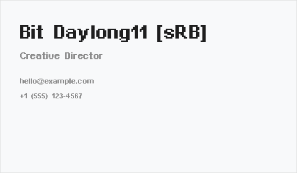 Bit Daylong11 [sRB] Business Card