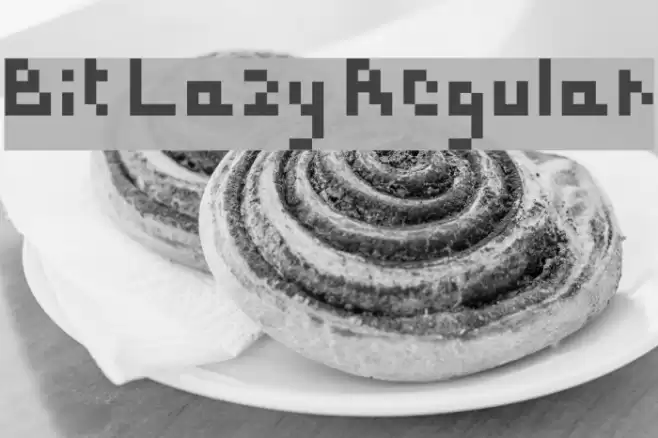 Bit Lazy Regular Font examples