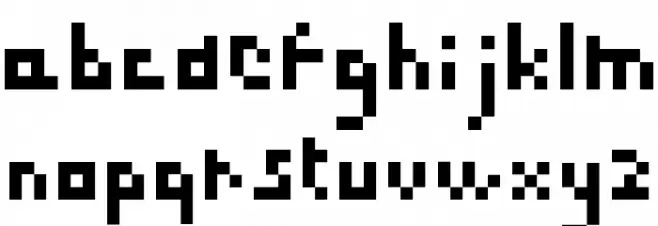 Bit Lazy Regular Schriftart Kleinbuchstaben