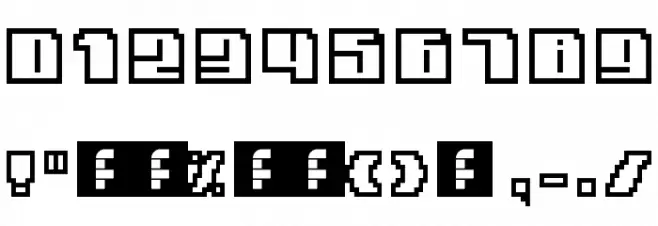 Bit Outline Regular Font OTHER CHARS