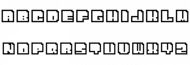 Bit Outline Regular Font Litere mari
