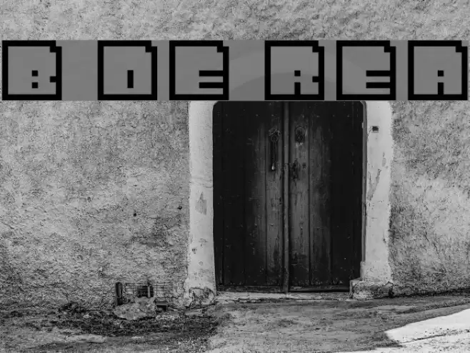 Bit Outline Regular Font examples