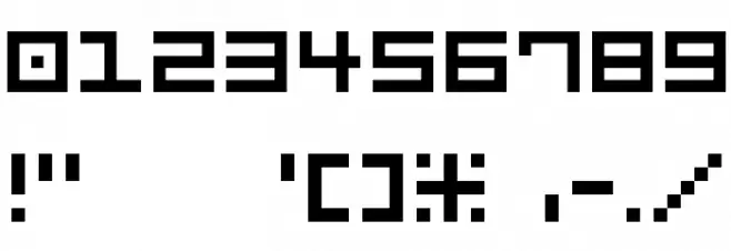 Bit Trip7 [sRB] Font OTHER CHARS