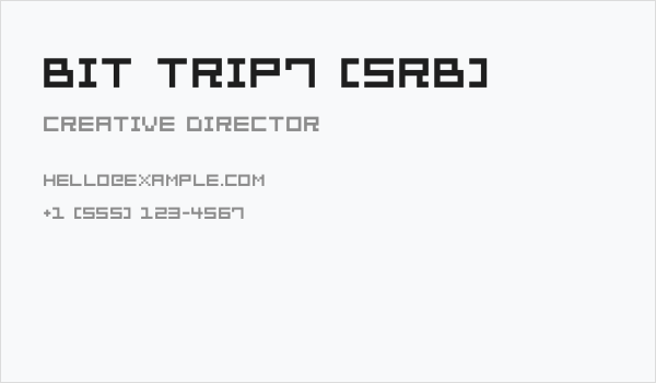 Bit Trip7 [sRB] Business Card