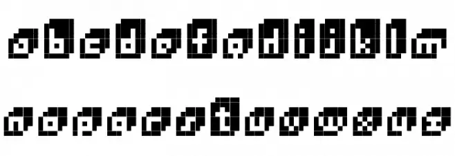 BitCube Font LOWERCASE