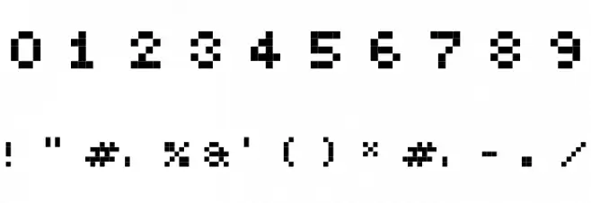BitMicro01 フォント その他の文字