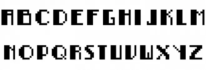 BitNoire Regular Schriftart Kleinbuchstaben
