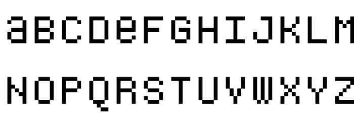 Bitblox-Monospaced Font LOWERCASE