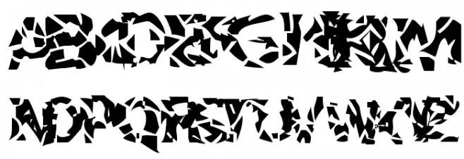 Bitched Font UPPERCASE