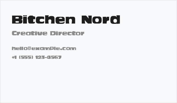 Bitchen Nord Business Card