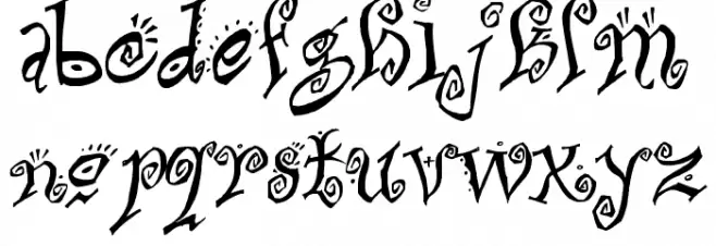 Bitchin फ़ॉन्ट लोअरकेस