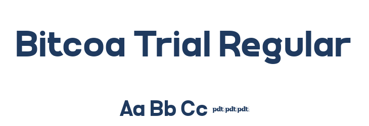 Bitcoa Trial Regular Font Preview