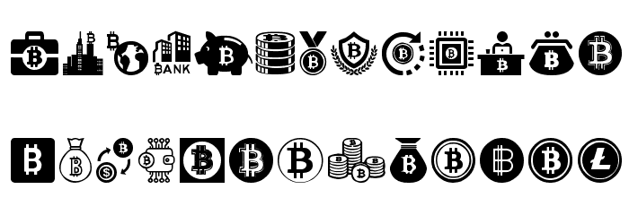 Bitcoin Font LOWERCASE