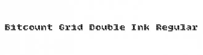 Bitcount Grid Double Ink Regular  Descarca Fonturi Gratis